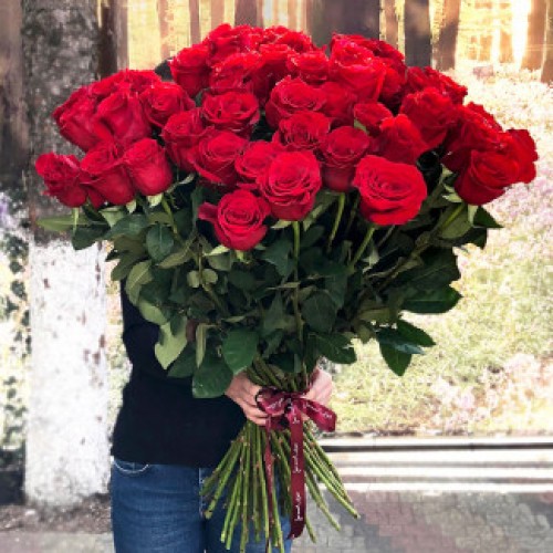 51 Premium Ecuador Red Roses